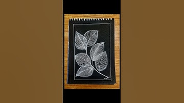 Drawing  leaves using lines #drawing #art #easydrawing #easyart #leavesdrawing #shots #shortsfeed