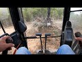 Clearing trees on the new property with a John Deere75g Excavator Part 3 - In Cab Conversation