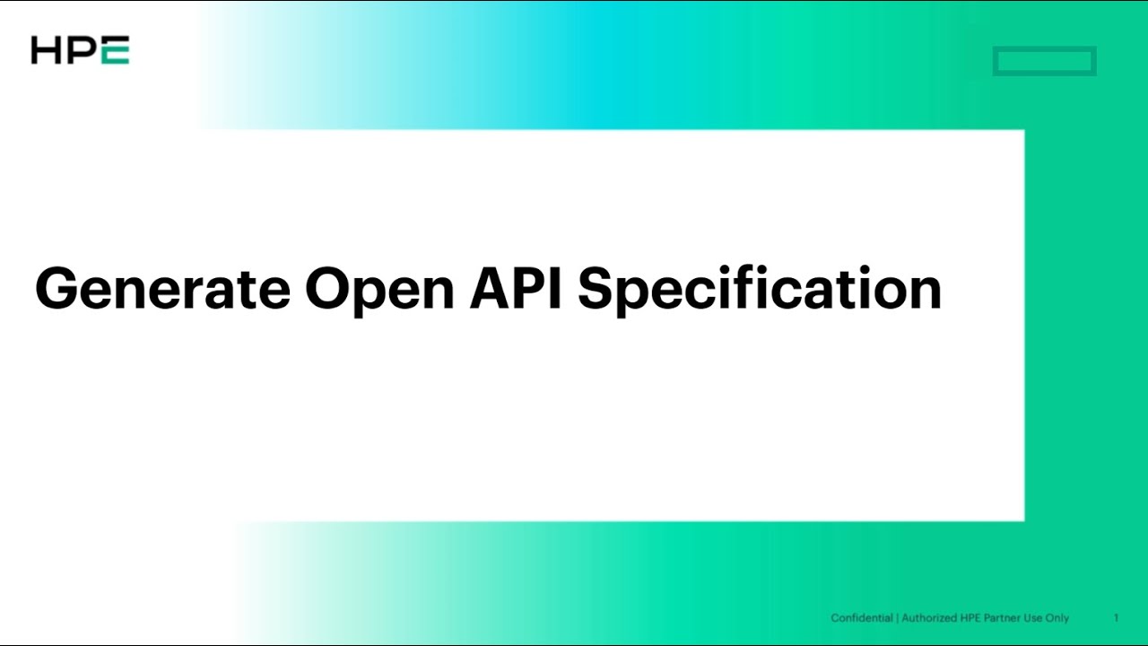 Nonstop API Gateway 2.0: Generate OpenAPI Specifications - YouTube