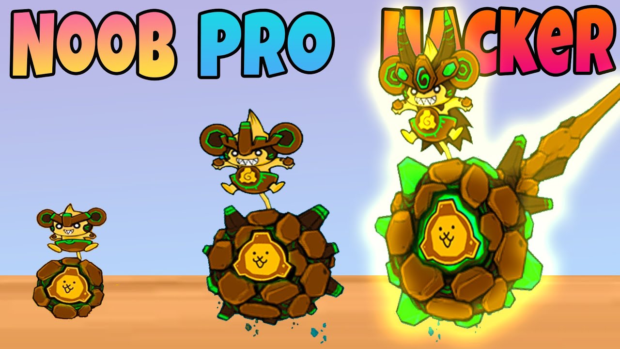 The battle cats NOOB vs PRO vs HACKER gravi YouTube