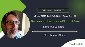 Document Services APIs and You, Raymond Camden - CFUG Tech Talk Oct - 2022
