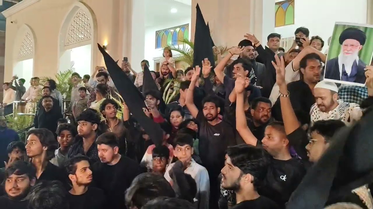 Protest Ibadat Khana E Hussaini Hyderabad 1 March 2026