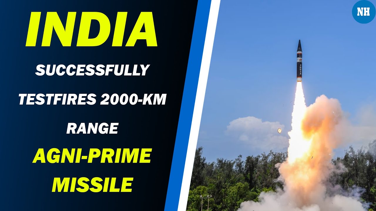 India successfully testfires 2000-km range Agni-Prime missile