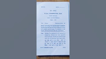 B.COM |COST ACCOUNTING ||6TH SEM #last #mdu #GURUGRAM UNIVERSITY