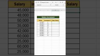 trick to calculate salary increment |#advancedexcel |#excelshorts |#shortsvideo |#exceltutorial