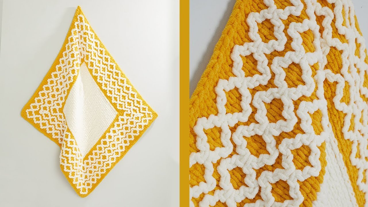 Alize Puffy Fine ile Zincir işi Battaniye / Chain Work Blanket / ОБВЯЗКА ВОЗДУШНЫМИ ПЕТЛЯМИ ОДЕЯЛА