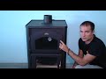 Presentation of wood burning stove with oven prity fgr 14kw