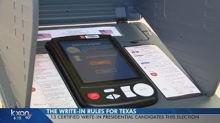 Texas will only count 13 write-in candidates for president