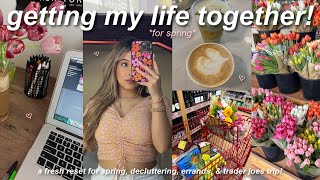 SPRING RESET: getting my life together, deep cleaning, new decor, healthy habits & grocery haul!