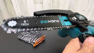 BEI & HONG Mini Chainsaw 6 Inch with 2 Batteries, Cordless Power Chain Saws Review