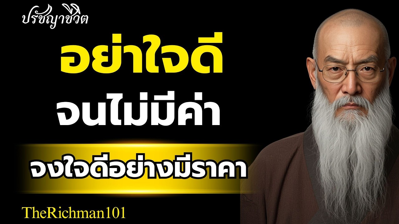 อย่าใจดีจนไม่มีค่า คนที่ไม่เห็นค่าคุณ ไม่ควรได้ความใจดีจากคุณ| TheRichman101