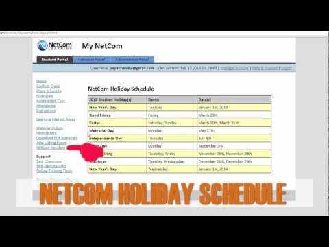 NetCom Learning Student Portal Overview