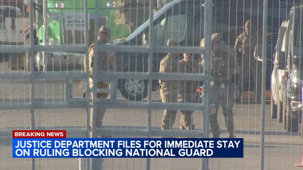 DOJ files for immediate stay of ruling blocking National Guard deployments in Illinois