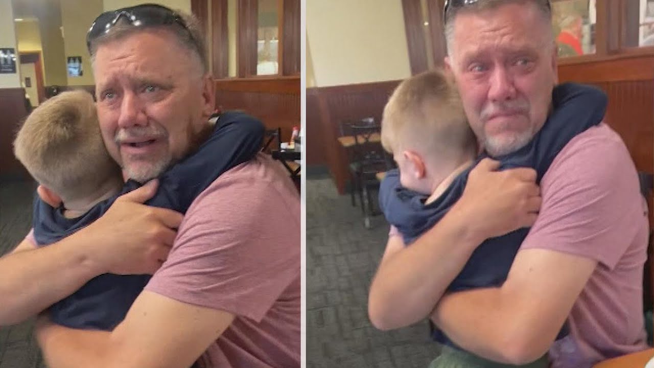 Grandson Surprises Grandpa After Flying 800 Miles