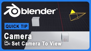 Set A Camera To The Current View Easily | Blender | Quick Tip