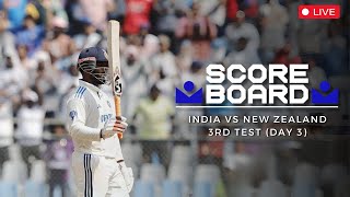 Scoreboard | INDvNZ | 3rd Test Day 3 | #cricket #INDvNZ #TestCricket