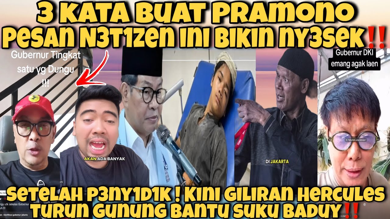 3 KATA BUAT PRAMONO DARI N3T1ZEN BIKIN NYESEK‼️H3RCULES TURUN GUNUNG BNTU SUKU BADUY