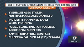 Chippewa Falls PD investigating vandalism to mailboxes, cars stolen