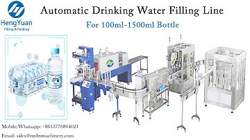 A-Z PET Bottle Rinsing Filling Capping Shrink Sleeve Labeling Cuff Type Shrink Packing Machine Line