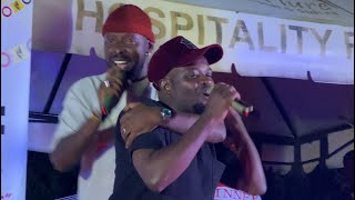 Eddy Kenzo and David Lutalo performing Lord Fred Ssebatta’s song “Ddole Yomwana”