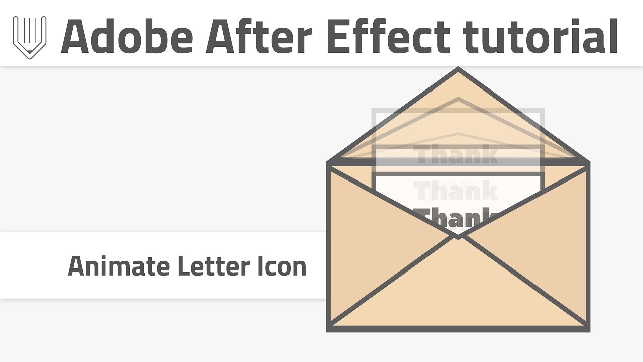 How to animate icon in Adobe After Effect. Envelope icon opening animation  - YouTube