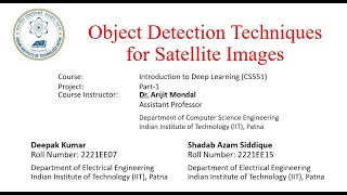 Object Detection Technique for Satellite Images