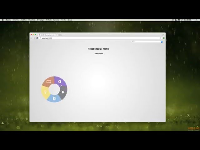 Circular menu - mouse+submenu - Built in D3.js and React