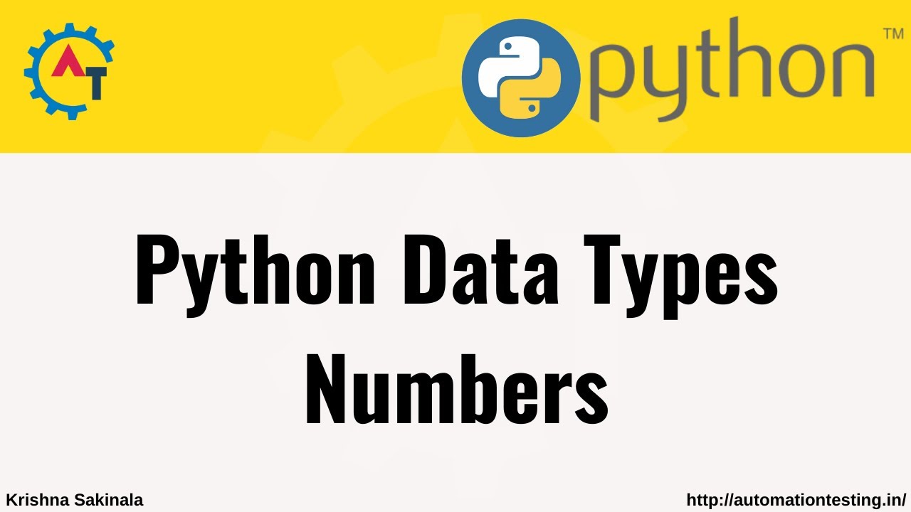 15. Python Data Types - Numbers | Python Tutorial For Beginners ...