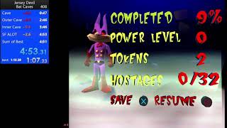 Jersey Devil PS1 "Bat Caves" Speedrun in 4:53.31 RTA