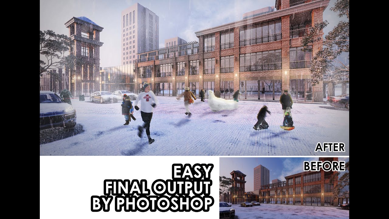 ARCHITECTURAL RENDERING / FINAL OUTPUT BY PHOTOSHOP - YouTube