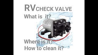 RV check valve what is it, where is it and how to clean it.