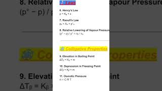 cbse class 12 chemistry chapter solution formula / neet exam important/ all formula cover