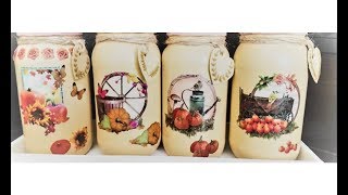 DIY decor |Kitchen decor |Decoupage of Kitchen Cans