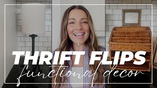 thrift store flips for functional home decor | home decor on a budget