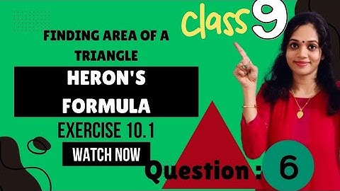 #herons_formula #cbseclass9maths #chapter10cbsemath#Exercise10.1#ncertsolutionsofexercise10.1Q.6