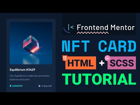 NFT Preview Card Tutorial - Frontend Mentor Project built with SCSS