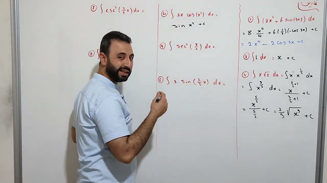 تحليل..التكامل غير المحدد..الدرس الثاني