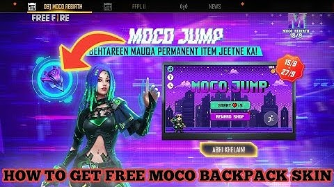 How to complete moco jump event freefire| moco jump new event| free backpack| freefire new event