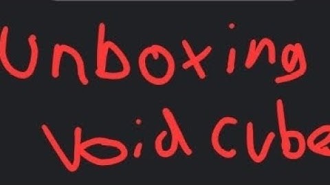 ✨NEW UNBOXING ✨ void cube