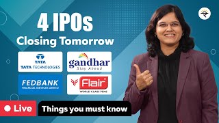 4 IPOs Closing Tomorrow | Things You Must Know | CA Rachana Ranade