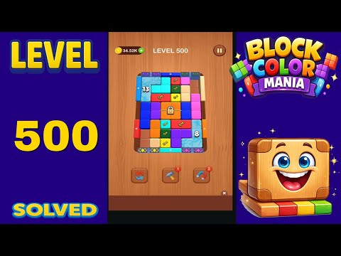 Block Color Mania – Level 500 | Fast & Clean Solution