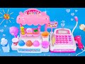 7 Minutes Satisfying with Unboxing Cute Pink Ice Cream Store Cash Register ASMR | Review Toys