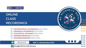 Fourth Semester Online Class Recordings | Mathematical and Financial Economics