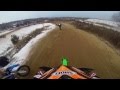 Winter motocross in Moscow before the fall