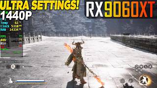 Black Myth Wukong RX 9060 XT - 1440p Ultra, FG ON,