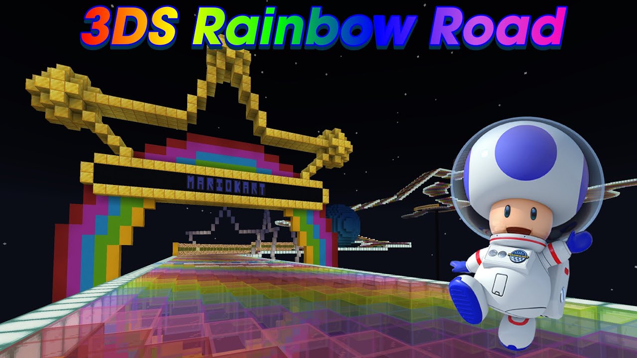 Mario Kart Minecraft - 3DS Rainbow Road (Mario Kart 8 Deluxe Version)