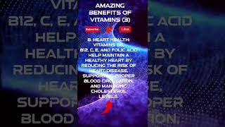 AMAZING BENEFITS of Vitamins (3) - #healthspan #longevity #Vitamins # Wellbeing #Healthcare
