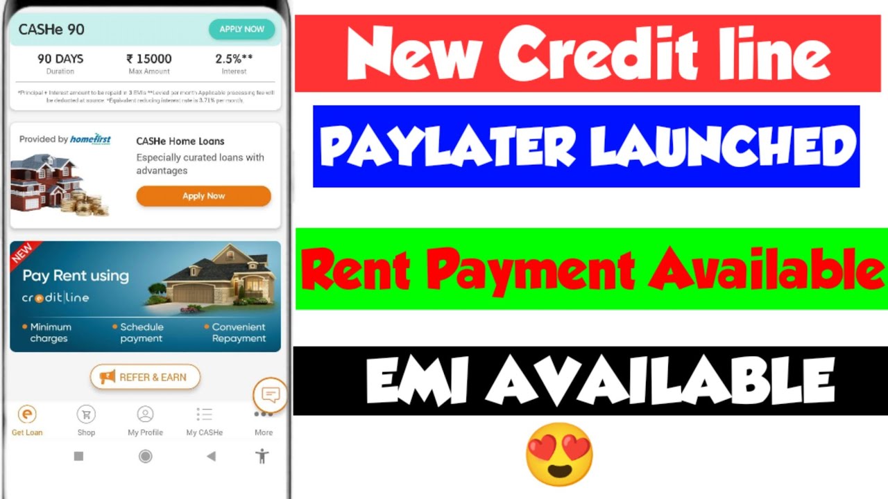 New Creditline Paylater Launched | Rent Payment Available | EMI Available