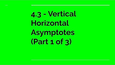 4.5 - An Algorithm for Curve Sketching (Part 1 of 5)