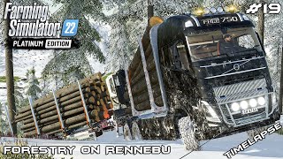 VOLVO in DEEP SNOW with CHAINS and WINCH | Forestry on RENNEBU | FS22 Platinum Edition | Episode 19 screenshot 2